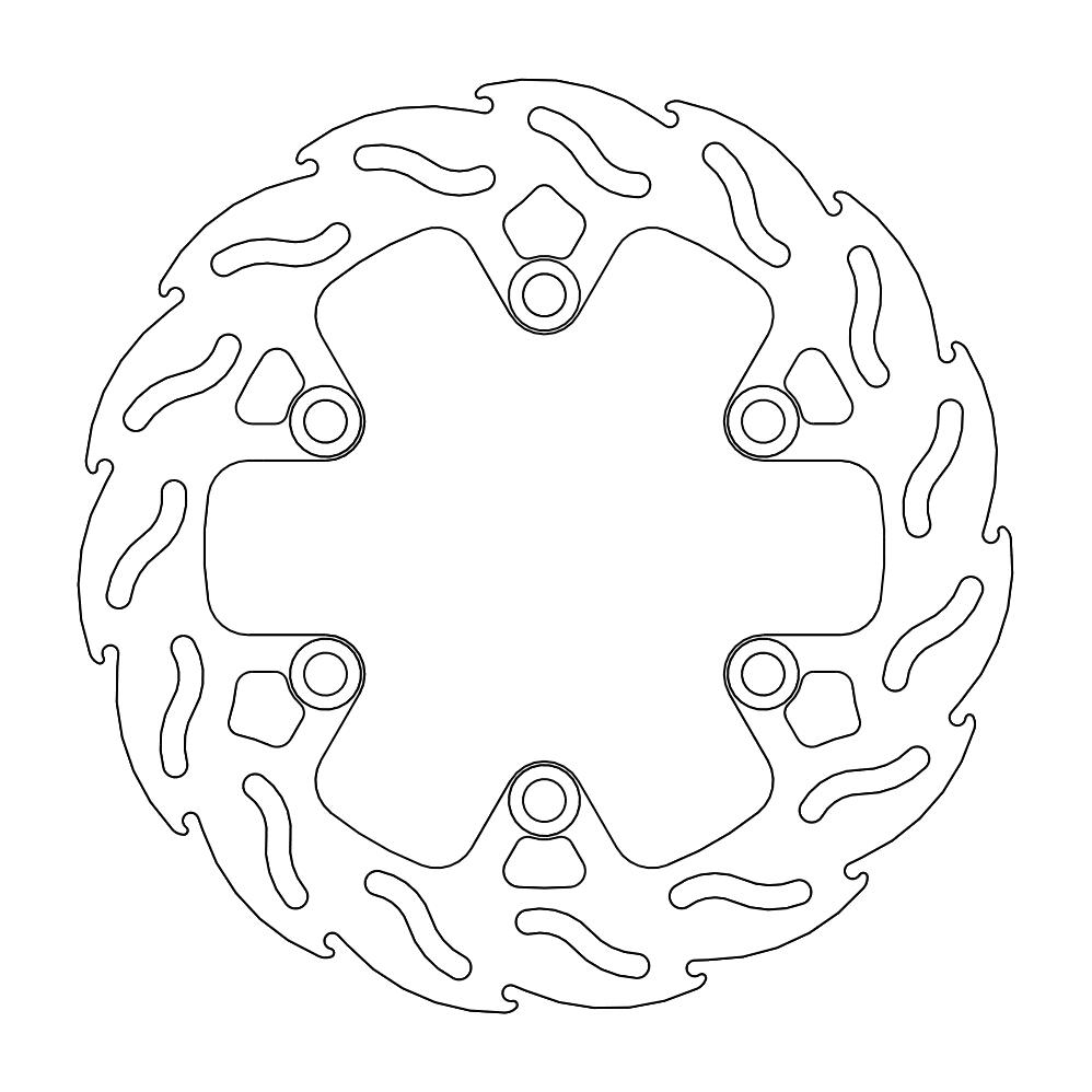 Moto-Master Flame Jarrulevy taakse KTM: RC125/200/390, Duke 125/200/390