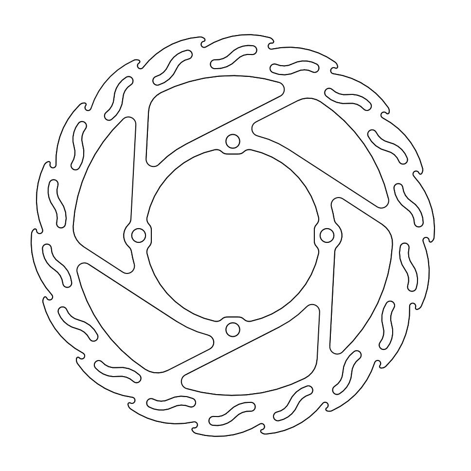 Moto-Master Flame Jarrulevy eteen Kawasaki: KX250F, KX450F 2015->