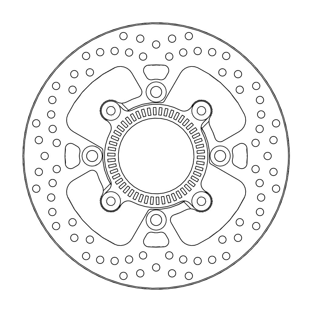 Moto-Master Halo Jarrulevy taakse Kawasaki: Versys ABS (KLE650 B8F-DFF) 2015-> i