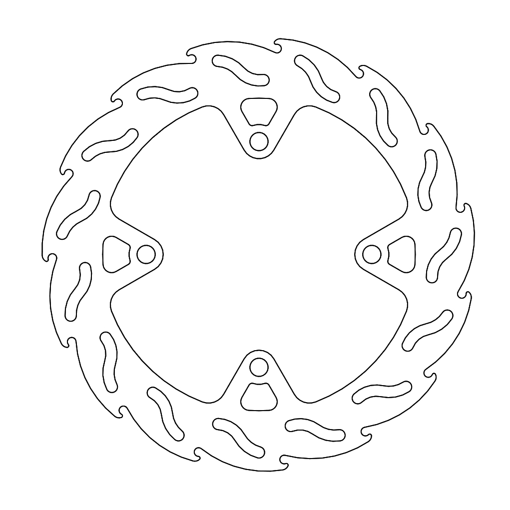 Moto-Master Flame Jarrulevy taakse Kawasaki: Z750/R/ABS, Z1000SX/ABS, ZZR1400/AB