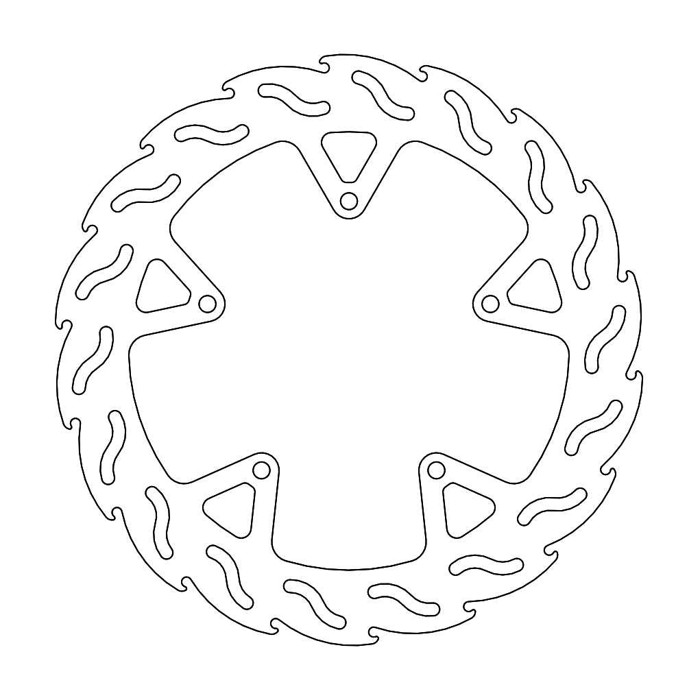 Moto-Master Flame Jarrulevy taakse Yamaha: V-Max 1680 (5,8mm disc)