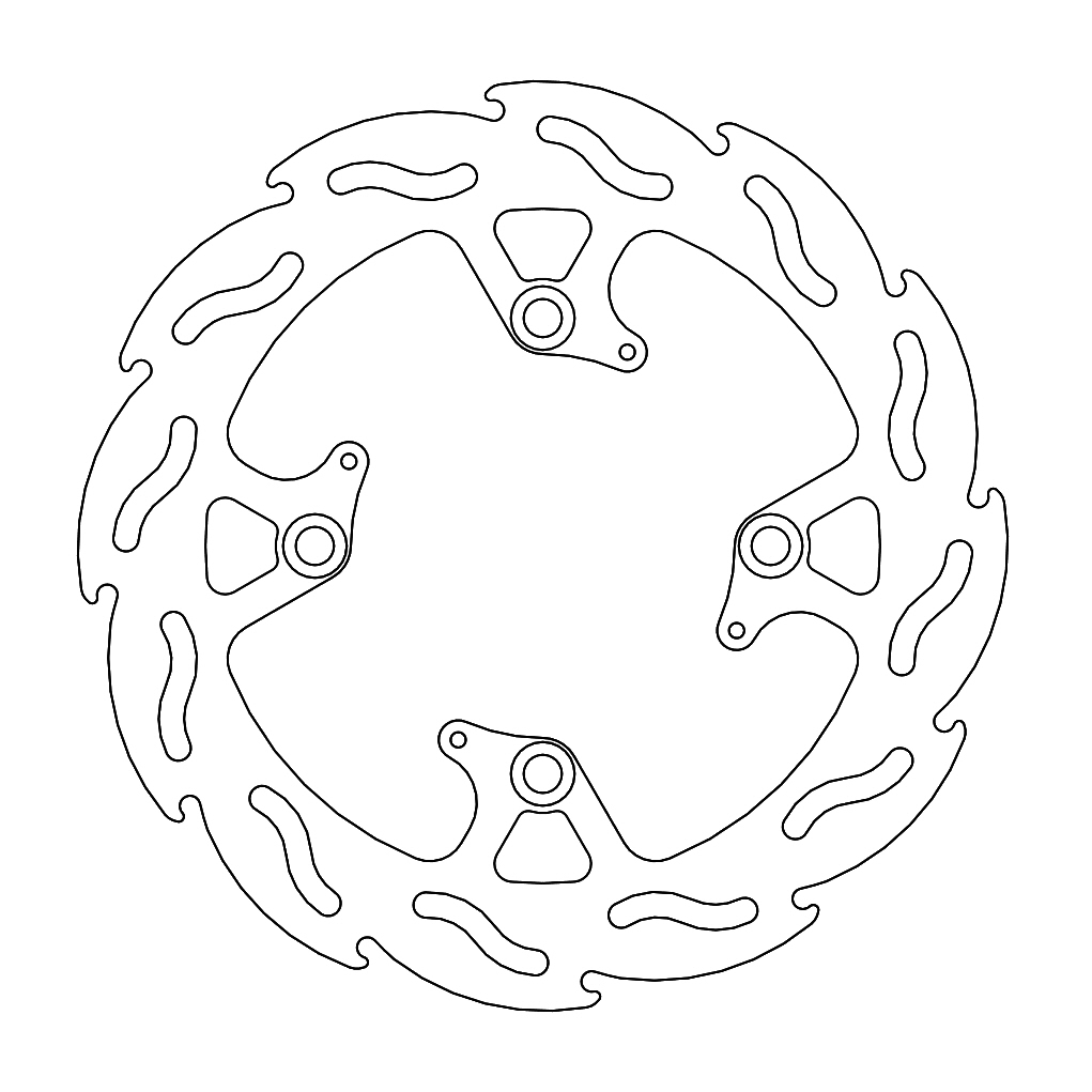 Moto-Master Flame Jarrulevy taakse Triumph: T1050 Speed Triple ABS (6mm disc)