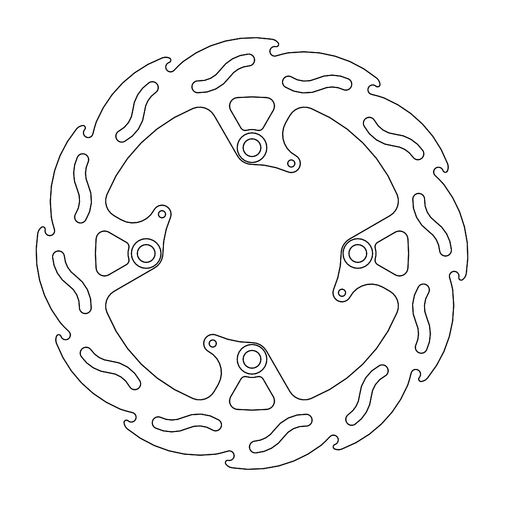 Moto-Master Flame Jarrulevy taakse Triumph: T1050 Speed Triple ABS (6mm disc)