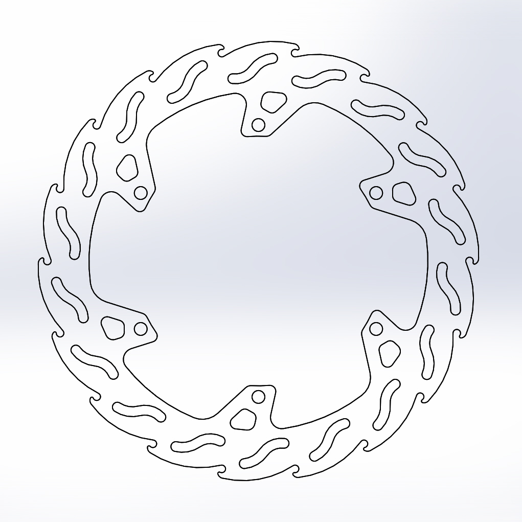 Moto-Master Flame Jarrulevy eteen Yamaha: MT125, YZF-R125 2015-->