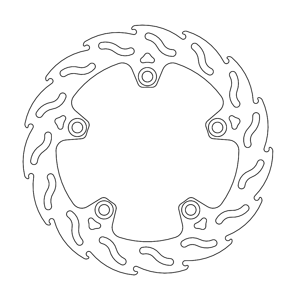 Moto-Master Flame Jarrulevy taakse Suzuki: SV650 2007-->, SV650S ABS 2007-2012