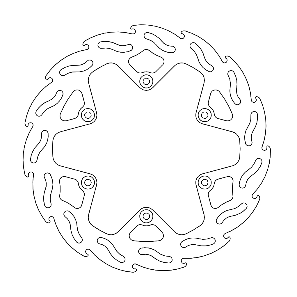 Moto-Master Flame Jarrulevy taakse Yamaha: YZF450 2018->