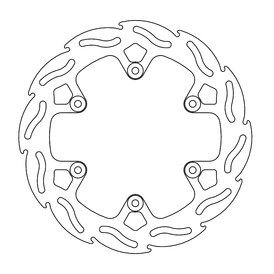 Moto-Master Flame Jarrulevy taakse GasGas: Factory 4.4mm