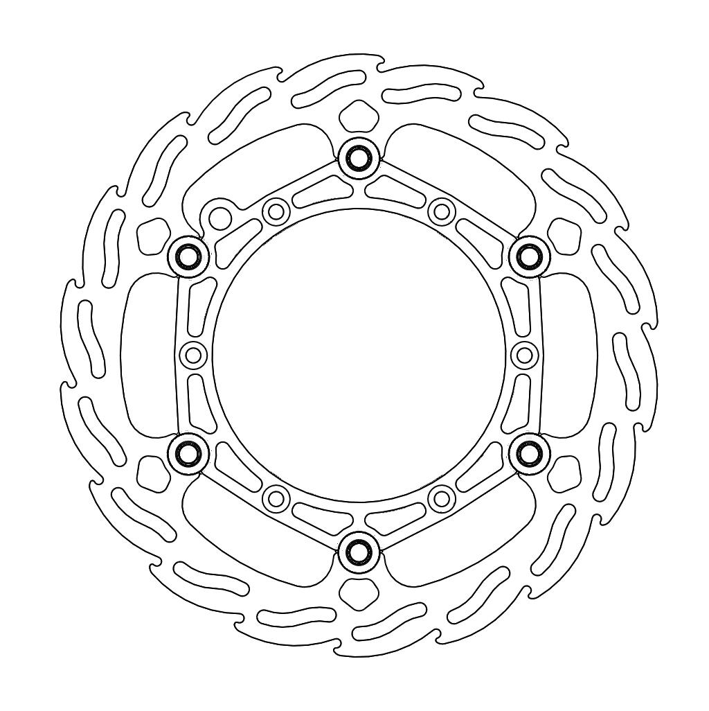 Moto-Master Flame Jarrulevy eteen KTM 260mm Floating