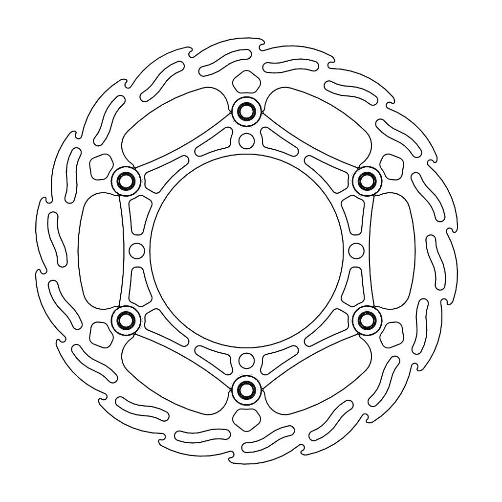 Moto-Master Flame Jarrulevy eteen Suzuki 260mm Floating
