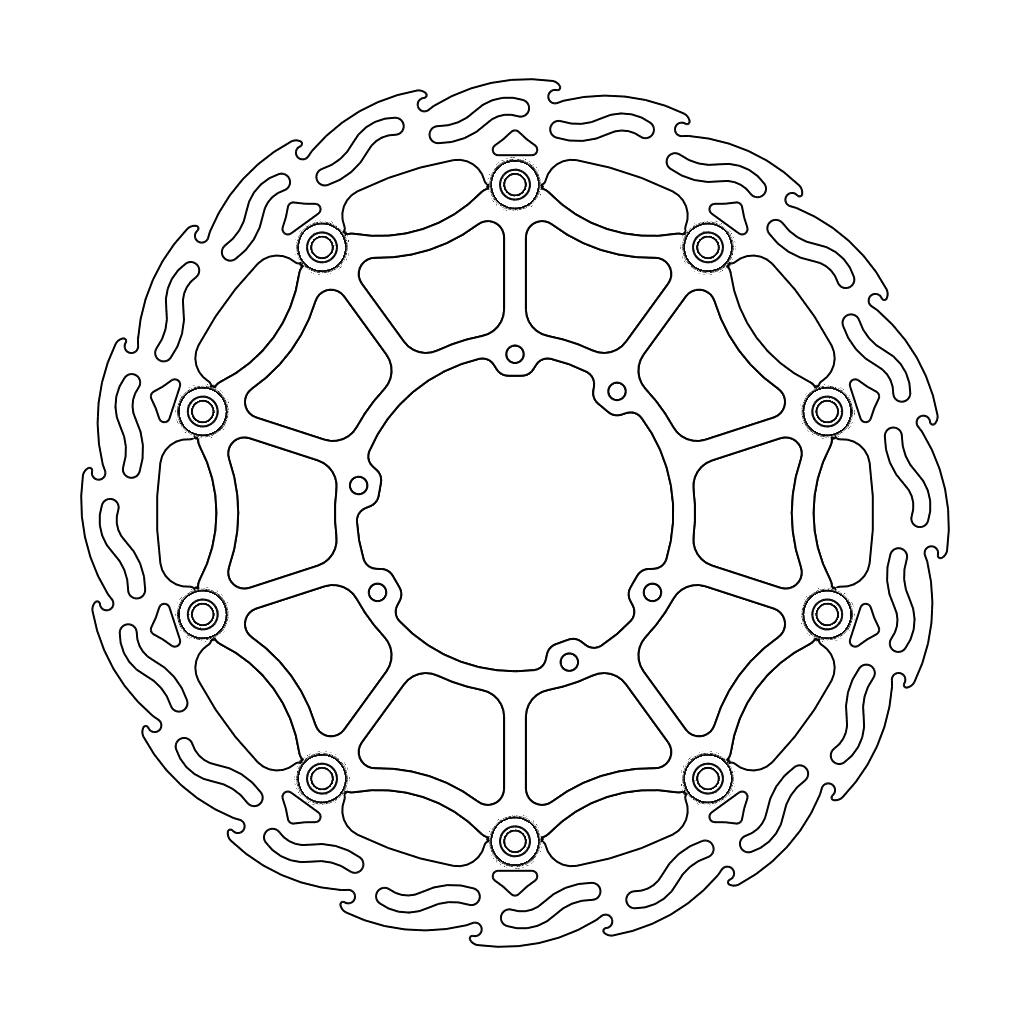 Moto-Master SM Street Flame Jarrulevy eteen Honda: CR 125-250-500, CRF 450