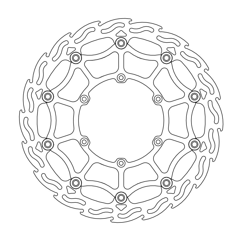 Moto-Master SM Street Flame Jarrulevy eteen Yamaha: YZ 125-250, WR 125-200