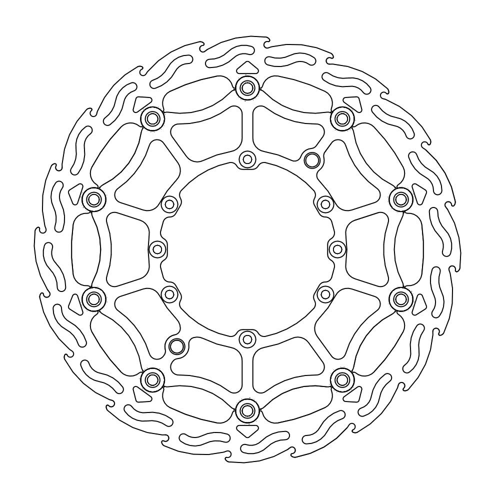 Moto-Master SM Street Flame Jarrulevy eteen Husaberg: All models 1993-1999