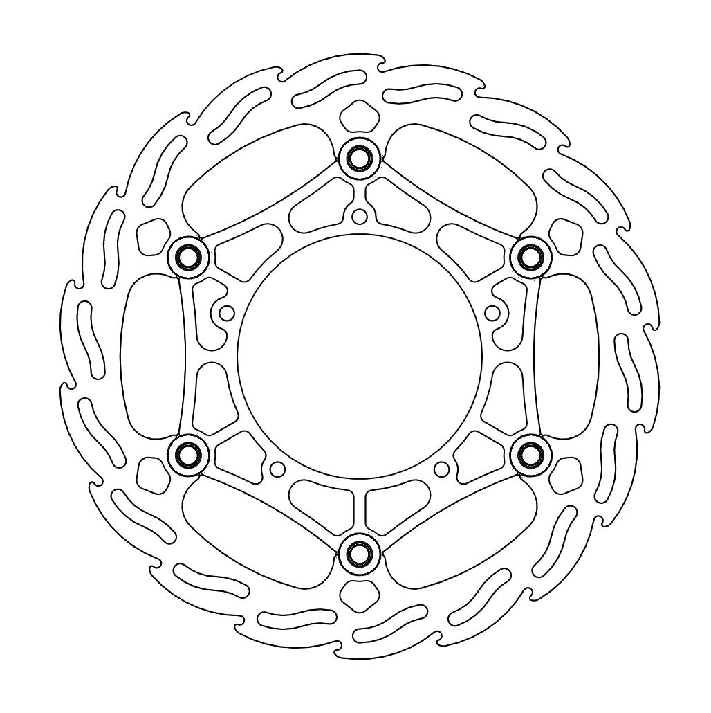 Moto-Master Flame Jarrulevy eteen BMW G450 260mm Floating