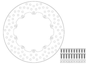 Moto-Master Halo Jarrulevy riveted BMW: K75, R80/GS, R100/GS, K1, K100, K1100, R