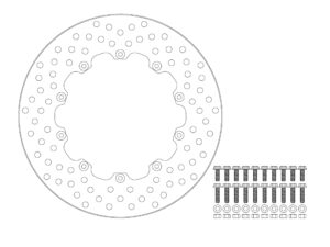 Moto-Master Halo Jarrulevy riveted BMW: R45, R60, R65, R75, R80, R90, R100