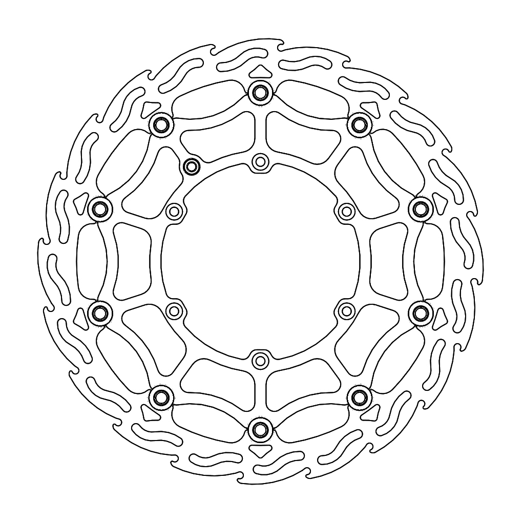Moto-Master Supermoto Street Flame Jarrulevy eteen Beta (=111043+magnet)