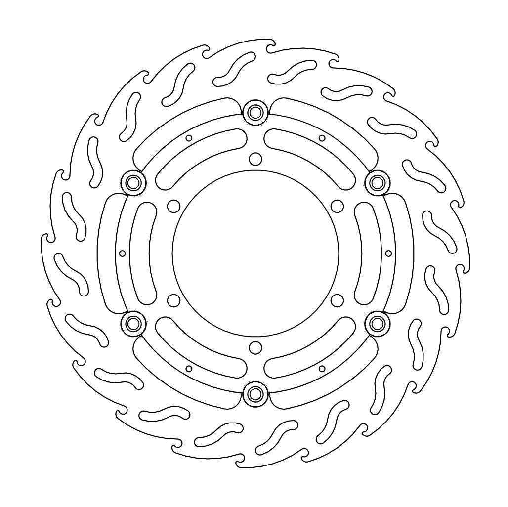 Moto-Master Flame Jarrulevy eteen vasen BMW: R 850-1100-1200, K 1100