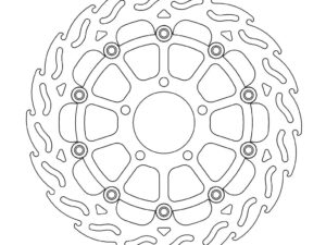 Moto-Master Flame Jarrulevy eteen vasen Suzuki: DL 650-1000 V-Strom, SV 1000,