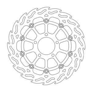 Moto-Master Flame Jarrulevy eteen vasen Suzuki: DL 650-1000 V-Strom, SV 1000,