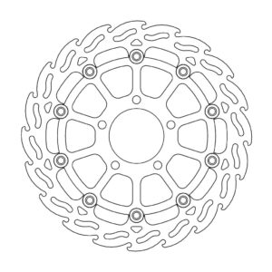 Moto-Master Flame Jarrulevy eteen vasen Suzuki: GSX 600-750, SV 650