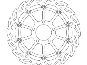 Moto-Master Flame Jarrulevy eteen vasen Suzuki: GSX-R 600-750-1000-1300,