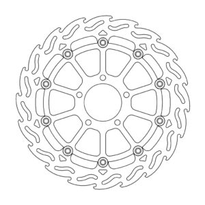 Moto-Master Flame Jarrulevy eteen vasen Suzuki: GSX-R 600-750-1000-1300,