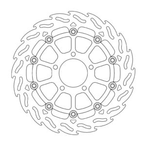 Moto-Master Flame Jarrulevy eteen oikea Suzuki: GSX-R 600-750-1000