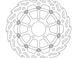 Moto-Master Flame Jarrulevy eteen oikea Suzuki: DL 650-1000 V-Strom, SV 1000,