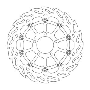 Moto-Master Flame Jarrulevy eteen oikea Suzuki: DL 650-1000 V-Strom, SV 1000,