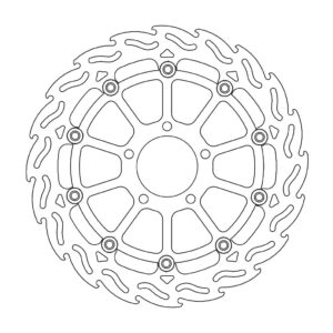 Moto-Master Flame Jarrulevy eteen oikea Suzuki: GSX-R 600-750-1000-1300,