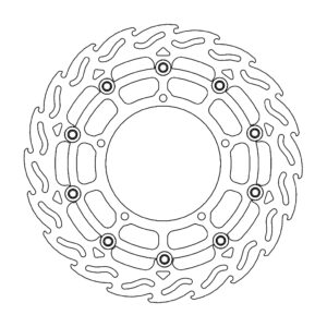 Moto-Master Flame Jarrulevy eteen vasen Yamaha: YZF R1