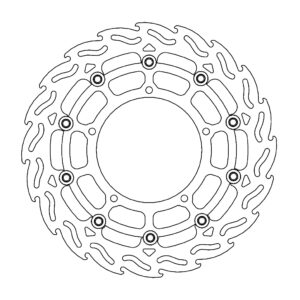 Moto-Master Flame Jarrulevy eteen oikea Yamaha: YZF R1