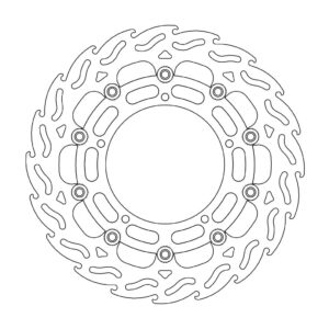 Moto-Master Flame Jarrulevy eteen vasen Yamaha: YZF R6
