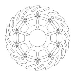 Moto-Master Flame Jarrulevy eteen vasen Kawasaki: ZX10R