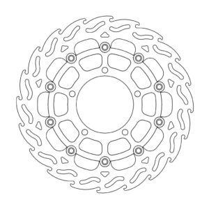 Moto-Master Flame Jarrulevy eteen vasen Suzuki: GSX-R 1000 K5