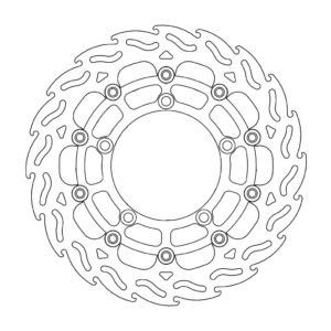 Moto-Master Flame Jarrulevy eteen oikea Suzuki: DL 650 ABS, GS 600 ABS