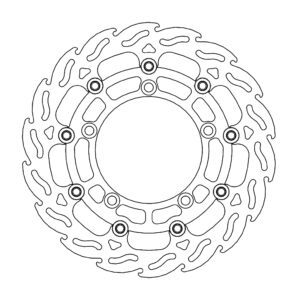 Moto-Master Flame Jarrulevy eteen vasen Suzuki: GSF 650, SV 650 ABS