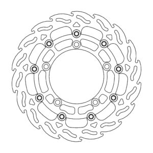 Moto-Master Flame Jarrulevy eteen oikea Suzuki: GSF 650, SV 650 ABS