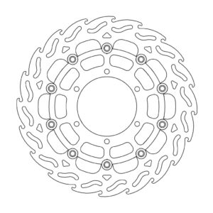 Moto-Master Flame Jarrulevy eteen vasen Suzuki: GSX-R 600, GSX-R 750