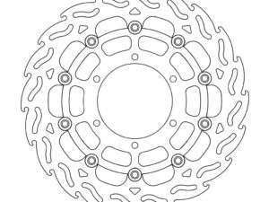 Moto-Master Flame Jarrulevy eteen oikea Suzuki: GSX-R 600, GSX-R 750