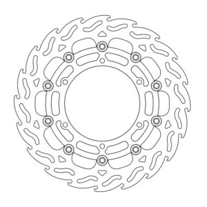 Moto-Master Flame Jarrulevy eteen vasen Yamaha: MT-01 07-08