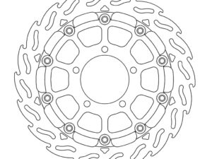 Moto-Master Racing Flame Jarrulevy eteen vasen 5,5mm Kawasaki