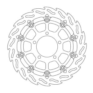 Moto-Master Racing Flame Jarrulevy eteen oikea 5,5mm Kawasaki