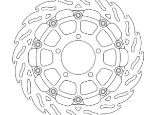 Moto-Master Racing Flame Jarrulevy eteen oikea 5,5mm Kawasaki