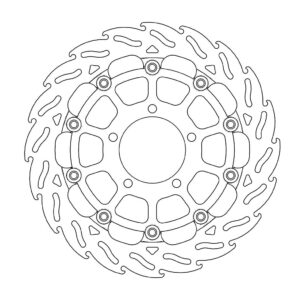 Moto-Master Racing Flame Jarrulevy eteen oikea 5,5mm Kawasaki