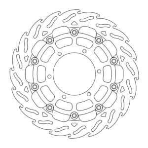 Moto-Master Racing Flame Jarrulevy eteen vasen 5,5mm Suzuki
