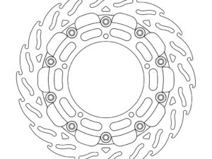 Moto-Master Racing Flame Jarrulevy eteen vasen 5,5mm Yamaha