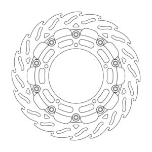 Moto-Master Racing Flame Jarrulevy eteen vasen 5,5mm Yamaha