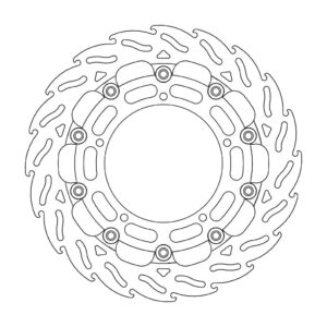 Moto-Master Racing Flame Jarrulevy eteen oikea 5,5mm Yamaha