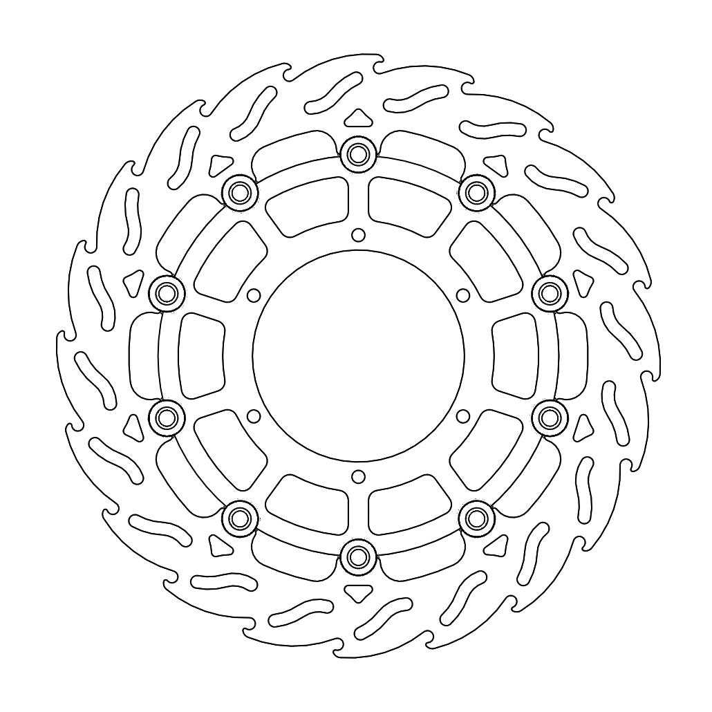 Moto-Master Flame Jarrulevy eteen vasen BMW: G650GS, F800GS